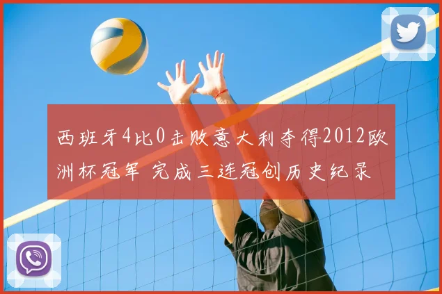 西班牙4比0击败意大利夺得2012欧洲杯冠军 完成三连冠创历史纪录